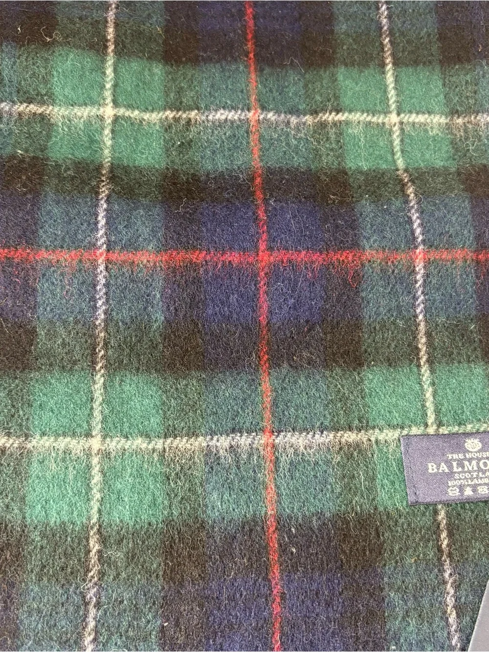 House of Balmoral Scotland Green Plaid Tartan Lambswool Scarf McKenzie NWT